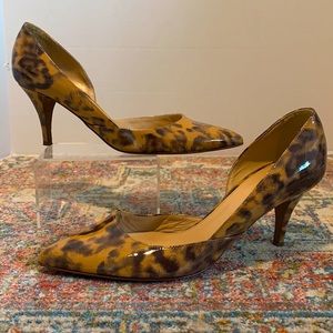J. Crew Valentina D’orsay Leopard Leather Shoes